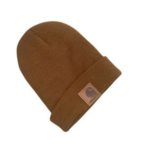 Carhartt Men's caramel brown Knit cuff beanie hat tonal patch USA made one size